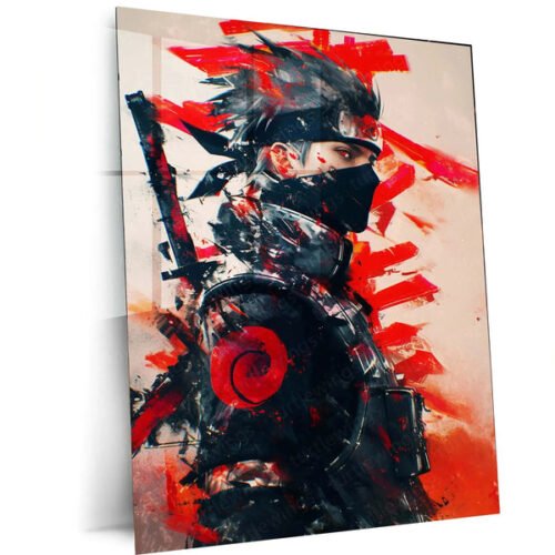Kakashi Hatake Metal Poster ? Premium Naruto Wall Art