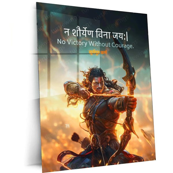 Karna Mahabharat Metal Poster ? Warrior & Legend Wall Art