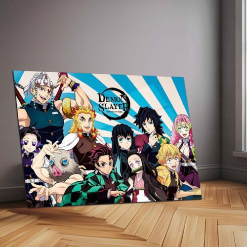 Anime Metal Poster | Kimetsu No Yaiba ? The Hashira Squad Metal Frame