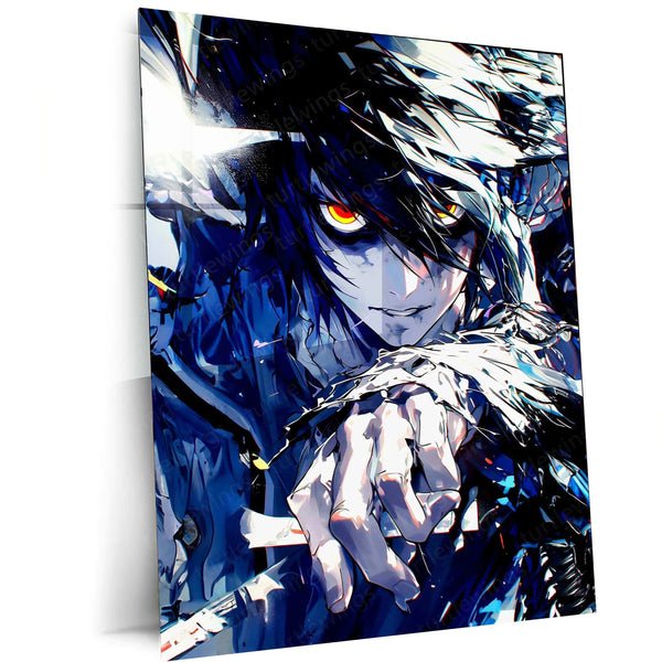 L Death Note Metal Poster ? Mysterious Detective Anime Wall Art