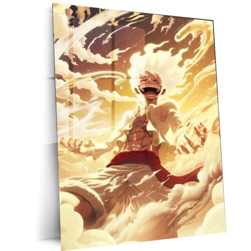 Monkey D. Luffy ? Straw Hat Pirate Metal Poster | One Piece Anime Wall Frame (Design A)