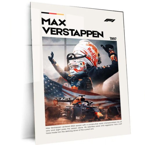 Max Verstappen Metal Frame | Red Bull Racing Wall Art