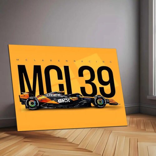 McLaren Racing ? MCL39 Livery Metal Frame | 2024 Formula 1 Car Wall Art