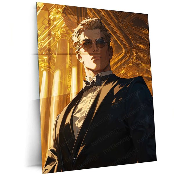 Nanami Kento Metal Poster ? Jujutsu Kaisen Anime Wall Art | Stylish Suit Aesthetic Decor
