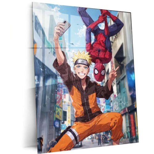Anime Metal Poster | Naruto & Spider-Man Metal Poster ? The Ultimate Hero Crossover