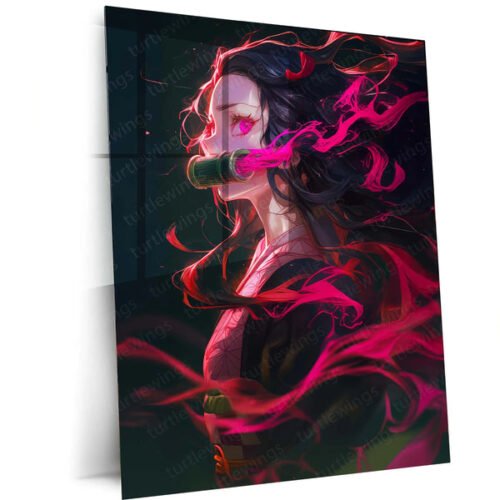 Anime Metal Poster | Nezuko Kamado Demon Slayer Metal Poster ? Stunning Anime Art01