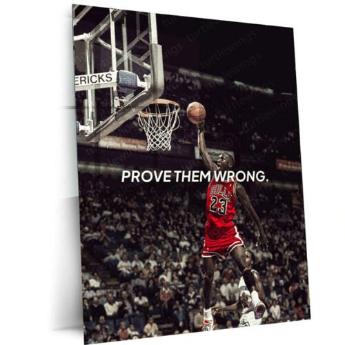 Prove Them Wrong" Metal Poster ? Motivational Quote Wall Art | Success & Hustle Mindset Decor