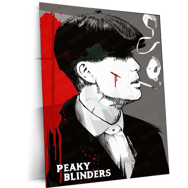Peaky Blinders ? Thomas Shelby Poster | Grit & Smoke Gangster Wall Art Metal Frame