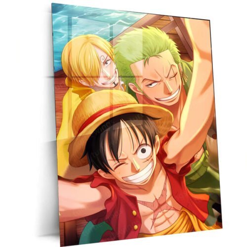 Anime Metal Poster | Sanji, Luffy & Roronoa Zoro Metal Poster ? One Piece Trio Wall Art