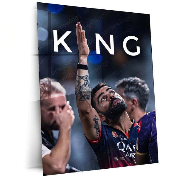 Cricket Metal Poster | Virat Kohli Metal Poster ? Iconic Cricket Legend Wall Art 6