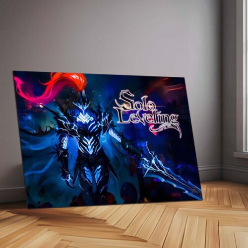 Anime Metal Poster | Solo Leveling ? Shadow Monarch Awakened Metal Frame