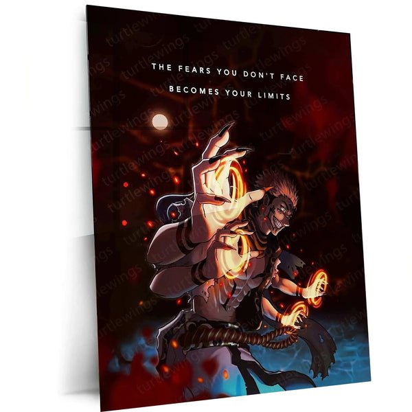 Sukuna Metal Poster ? The King of Curses in Jujutsu Kaisen