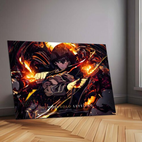 Anime Metal Poster | Sung Jin-Woo ? Rise of the Shadow Monarch Metal Frame