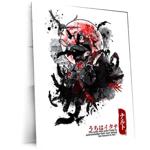 Anime Metal Poster | Uchiha Itachi ? Dance of Crows Metal Poster | Naruto Shippuden Wall Frame