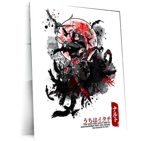 Anime Metal Poster | Uchiha Itachi ? Dance of Crows Metal Poster | Naruto Shippuden Wall Frame