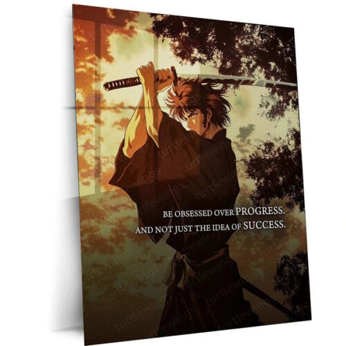 Vagabond Anime Quote Metal Poster ? Samurai Wisdom | Epic Warrior Wall Art