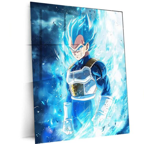 Vegeta Metal Poster ? Saiyan Prince Wall Art | Dragon Ball Z Anime Decor