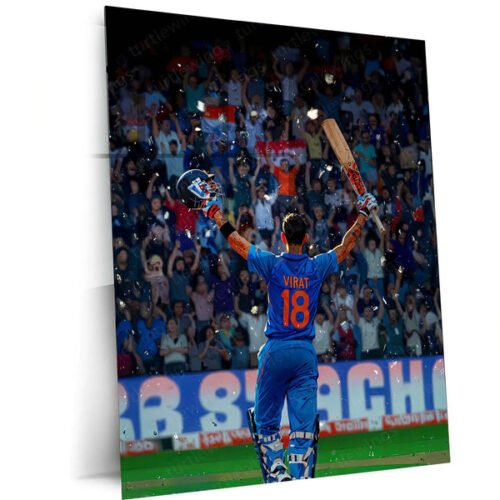 Cricket Metal Poster | Virat Kohli Metal Poster | Cricket Legend Wall Art