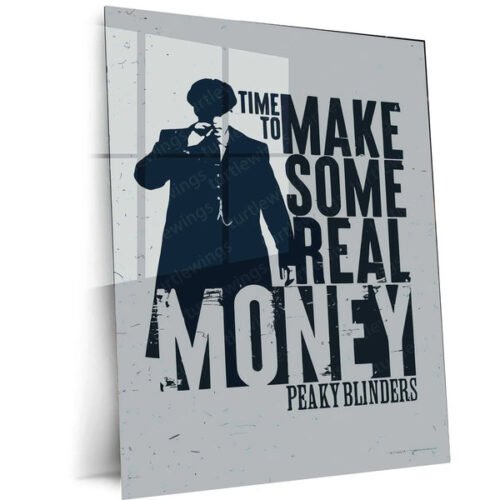 Peaky Blinders Metal Poster | Thomas Shelby Gangster Art | Vintage Crime Drama Wall Decor