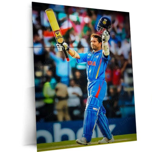 Cricket Metal poster | Sachin Tendulkar Metal Poster ? The God of Cricket Wall Art