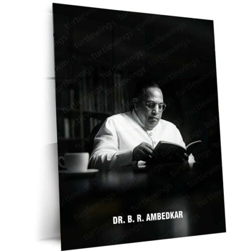 Dr. Babasaheb Ambedkar Metal Poster | Inspirational Wall Art | Social Reformer Tribute Frame