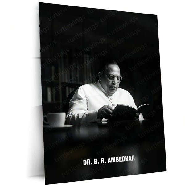 Dr. Babasaheb Ambedkar Metal Poster | Inspirational Wall Art | Social Reformer Tribute Frame