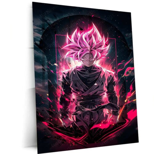 Black Goku Metal Poster ? Dragon Ball Z Super Saiyan Art | Powerful Anime Decor 4