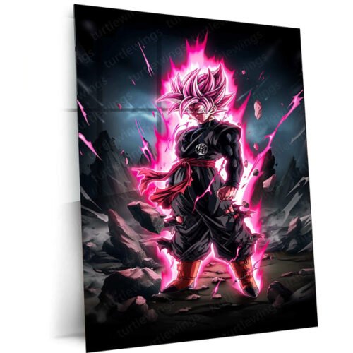 Black Goku Metal Poster ? Dragon Ball Z Super Saiyan Art | Powerful Anime Decor 7