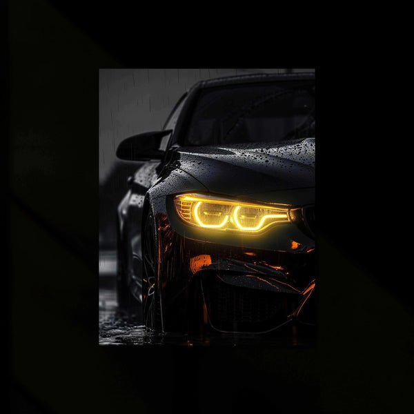 BMW M4 Neon LED Metal Frame High-Performance Car Wall Art for Auto Enthusiasts