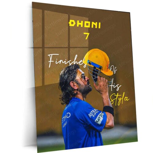 Cricket Metal Poster | MS Dhoni Thala 07 Metal Poster ? The Heart of Chennai Super Kings 2
