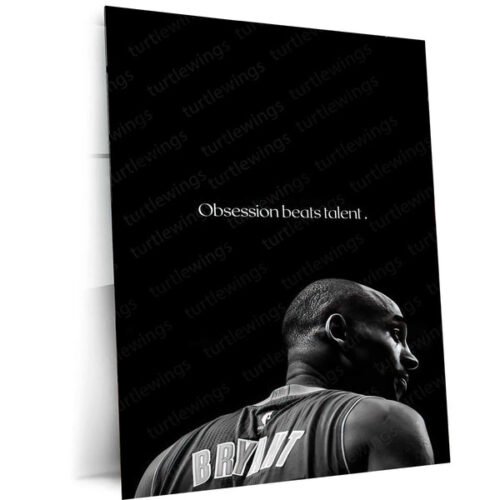 Kobe Bryant Metal Poster | Mamba Mentality Wall Art | Basketball Legend Tribute