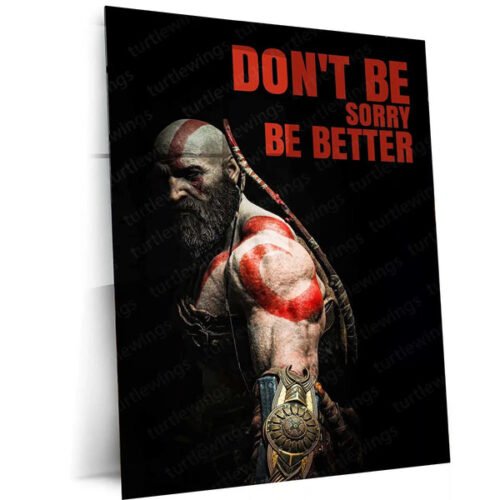 God of War ? Kratos Rage Metal Poster | Epic Gaming Wall Frame (Design 01) 03