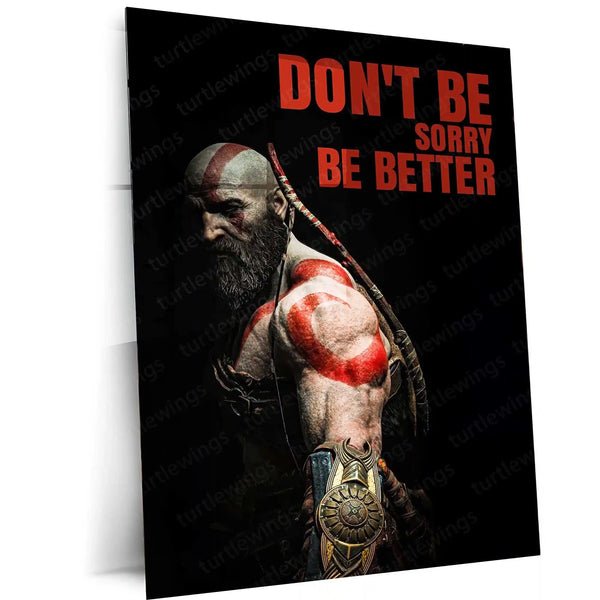 God of War ? Kratos Rage Metal Poster | Epic Gaming Wall Frame (Design 01) 03