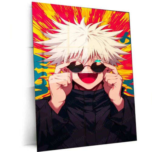 Gojo Satoru Metal Poster ? Iconic Jujutsu Kaisen Character Art | Powerful Anime Wall Decor 1