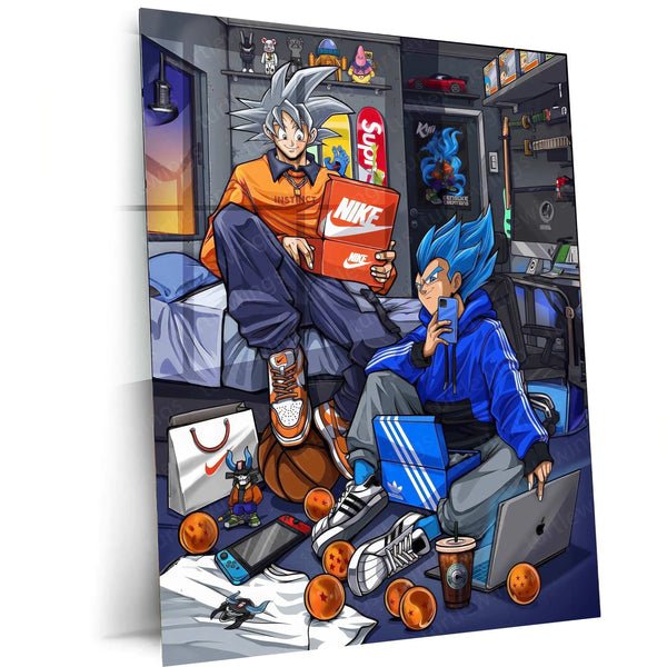 Goku x Vegeta Metal Poster ? Ultimate Dragon Ball Z Rivalry Art | Saiyan Power Wall Decor