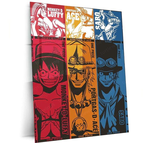 Luffy, Ace & Sabo Metal Poster ? One Piece Brothers Wall Art