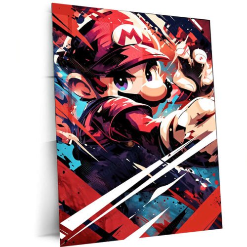 Mario Metal Poster ? Iconic Super Mario Character Wall Art | Legendary Video Game Hero