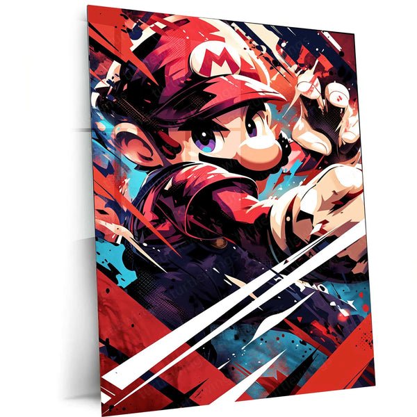 Mario Metal Poster ? Iconic Super Mario Character Wall Art | Legendary Video Game Hero