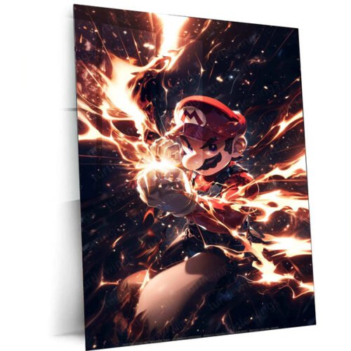 Mario Metal Poster ? Iconic Super Mario Character Wall Art | Legendary Video Game Hero 3