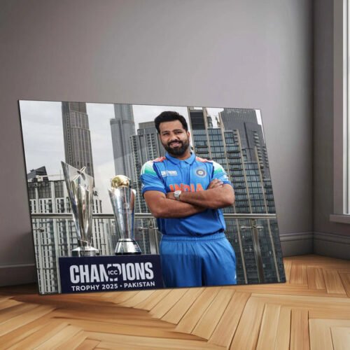 Cricket Metal Poster | Rohit Sharma Celebration Metal Poster ? Hitman Cricket Wall Art | Team India 1