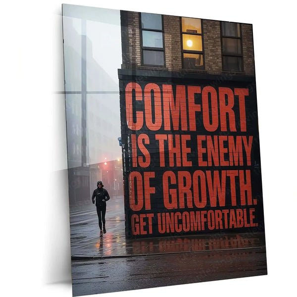 Motivational Metal Poster | Mindset x Visual Wall Art | Premium Aluminum Print 01