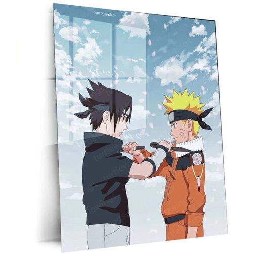 Sasuke & Naruto Metal Poster ? Legendary Shinobi Rivalry Wall Art