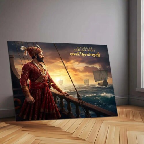 Chhatrapati Shivaji Maharaj Metal Frame | Warrior King Wall Art | Metal Frame 11