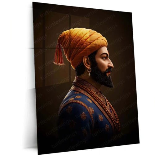 Chhatrapati Shivaji Maharaj Metal Frame | Warrior King Wall Art | Metal Frame 01