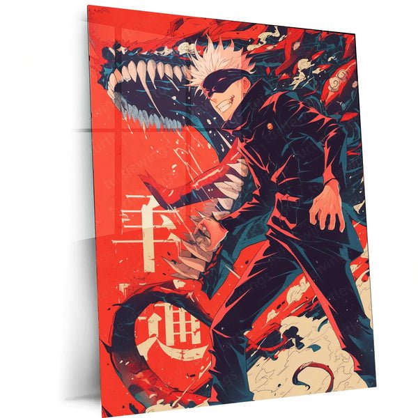 Satoru Gojo Metal Poster ? Jujutsu Kaisen Wall Art for Anime Fans