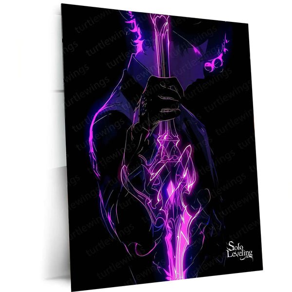 Solo Leveling Metal Poster | Sung Jin-Woo Shadow Monarch Wall Art | Anime Manhwa Decor 12