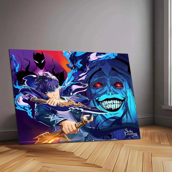 Solo Leveling Metal Poster | Sung Jin-Woo Shadow Monarch Wall Art | Anime Manhwa Decor 08