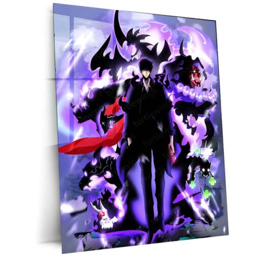 Solo Leveling Metal Poster | Sung Jin-Woo Shadow Monarch Wall Art | Anime Manhwa Decor 09