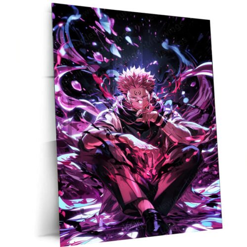 Sukuna Metal Poster ? King of Curses | Jujutsu Kaisen Wall Art | Dark Power Decor 2
