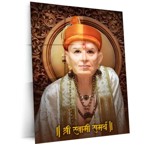Spiritual Metal Poster | ?? Shree Swami Samarth Metal Poster | Akkalkot Maharaj Wall Art | Spiritual Decor for Devotees 03